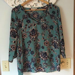 Pink Rose floral top